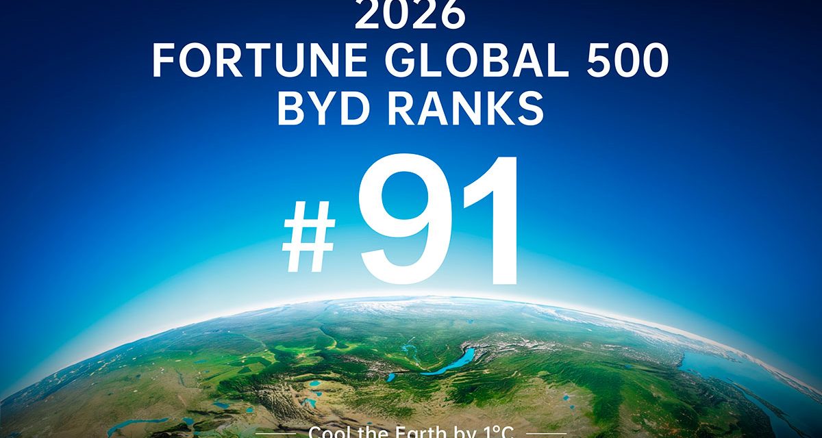 BYD ocupa el puesto 91 en el ranking Fortune Global 500 – 2026